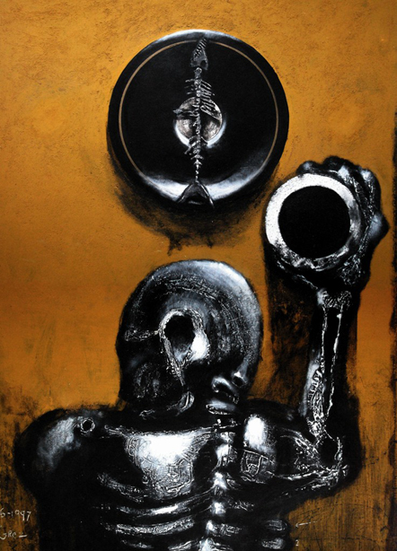 1997 Acrilico y polvo de marmol - sobre papel